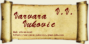 Varvara Vuković vizit kartica